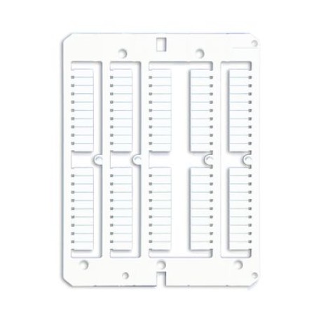 NUTB1040 | Маркировка для клемм ДКС, жесткая, 4х10мм. Период 4мм. Белая