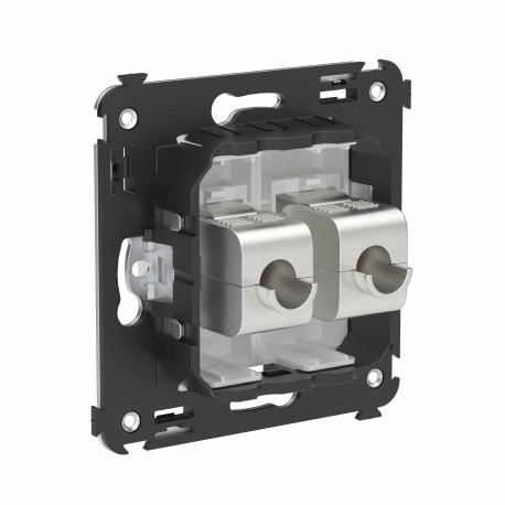 4400774 | Компьютерная розетка RJ-45 без шторки в стену, кат.6А двойная экранированная, "Avanti", "Белое облако"-2