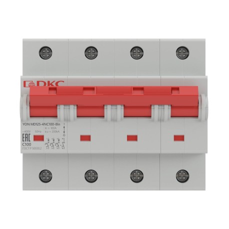 MD125-4NC100 | Выключатель автоматический модульный YON MD125 3P+N 100А C 20kA-1