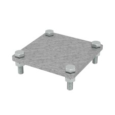 Соединитель полоса-полоса с разделительной пластиной, 100х100 мм