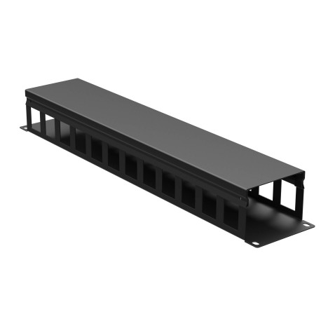 R5CP1962HEB | Кабельный органайзер с крышкой 2U, глубина 60 мм, для 19 IT-корпусов ДКС серии STI/CQE, RAL9005