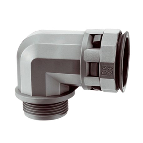 PAN23M32N | Муфта 90 грд. труба-коробка DN 23 мм, М25х1,5, полиамид, цвет черный