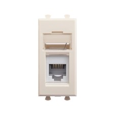 Телефонная розетка RJ-12 модульная, "Avanti", "Ванильная дымка", 1 модуль