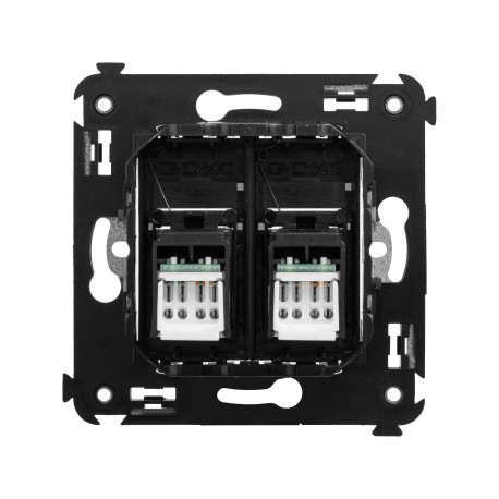 4412374 | Компьютерная розетка RJ-45 в стену, кат.6А двойная, Avanti, Черный матовый-2