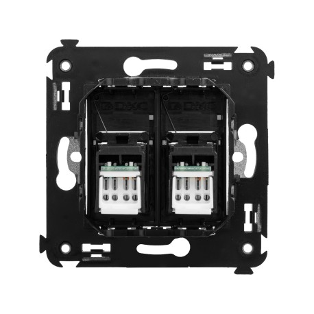 4402374 | Компьютерная розетка RJ-45 в стену, кат.6А двойная, Avanti, Черный квадрат-2