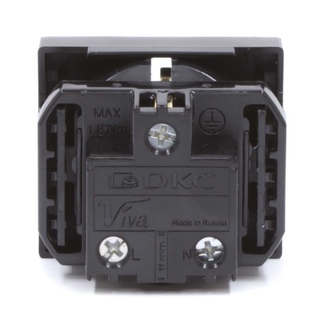 45205 | Розетка силовая, ''Viva'', 2 мод., цвет че-2