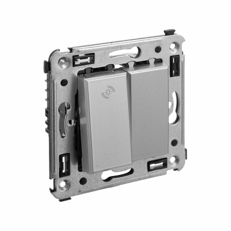 4404343 | Диммер кнопочный в стену для LED ламп, "Avanti", "Закаленная сталь"-1