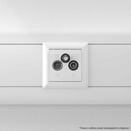 4400532 | Розетка TV-FM-SAT модульная, "Avanti", "Белое облако", 2 модуля-5