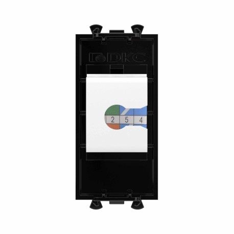 4402691 | Компьютерная розетка RJ-45 без шторки модульная, кат.6, "Avanti", "Черный квадрат", 1 модуль-3