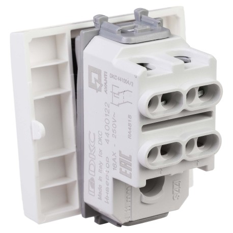 4400122 | Инвертор одноклавишный модульный, "Avanti", "Белое облако", 2 модуля-3