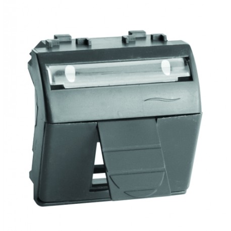 77612N | Адаптер для информационных разъемов R&M, черный, 2мод.