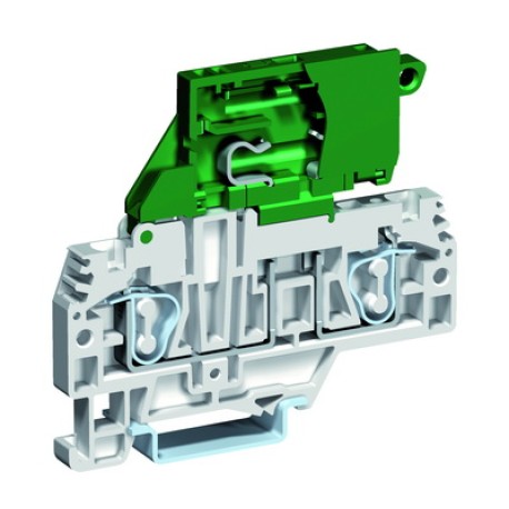 ZHF910GR | Держатель предохранителя 6x32. Пружина. 4 кв. мм. Серый. С диодным индикатором на 115-230 вольт (AC/DC).