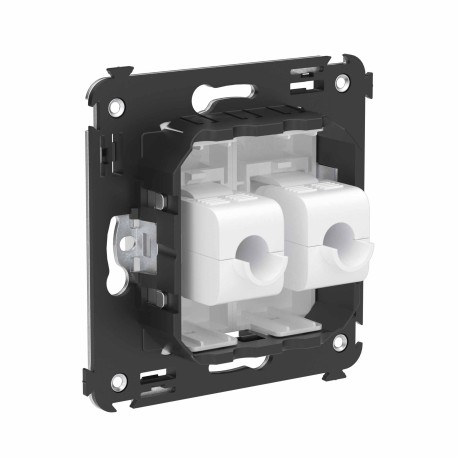 4400674 | Компьютерная розетка RJ-45 без шторки в стену, кат.6А двойная, "Avanti", "Белое облако"-2