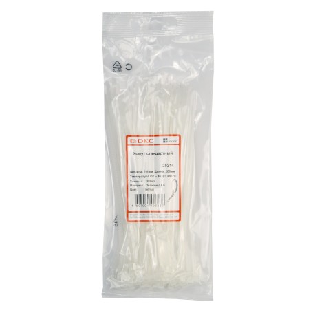 25214 | Хомут P6.6 стандартный, белый, 3,6х200-2