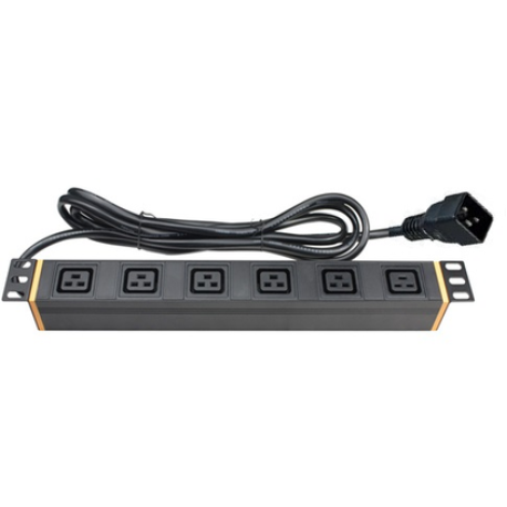 R519C146 | Блок распределения питания для 19" шкафов, 16A 6 ХC19, вх. разъём C20