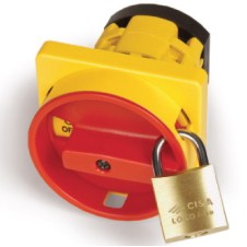 Желтая.площадка и красн.ручка, 92х92, на винты. С замком и возможностью блокировки двери