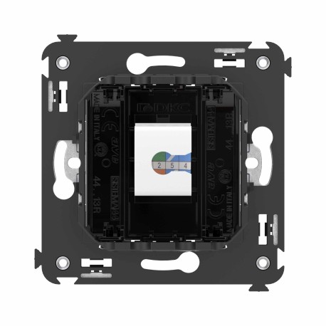 4402613 | Телефонная розетка RJ-12 без шторки в стену одинарная, "Avanti", "Черный квадрат"-3