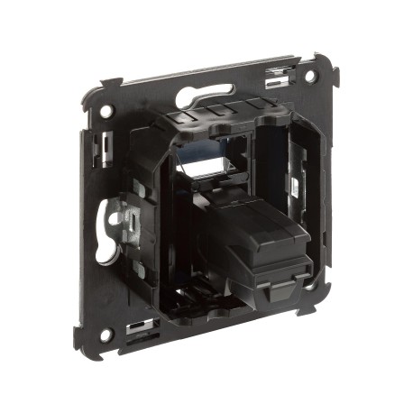 4402403 | USB 2.0 розетка одинарная в стену, тип А-А, Avanti, Черный квадрат-3