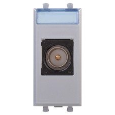 Розетка TV одиночная модульная,  "Avanti", "Закаленная сталь", 1 модуль