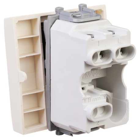 4405102 | Выключатель одноклавишный модульный, "Avanti", "Ванильная дымка", 2 модуля-3