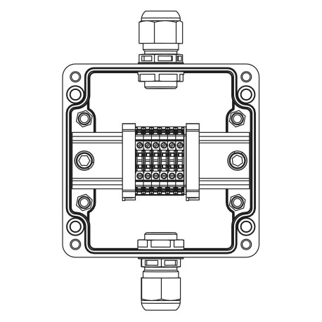 1231.031.22.121S | Взрывозащищенная клеммная коробка из полиэстера TBE-P-03-(6xCBC.2)-1xPABMP(A)-1xPABMP(C)1Ex e IIC Т5 Gb / Ex tb IIIC T95°C Db IP66