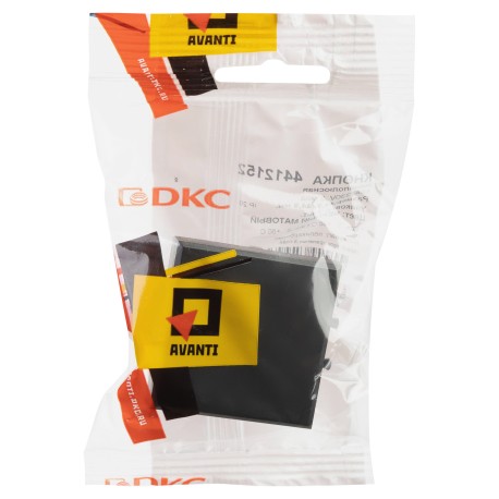 4412152 | Кнопка одноклавишная модульная, Avanti, Черный матовый, 2 модуля-4