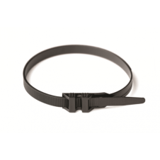 Хомут P6.6 с плоским замком, черный, 9х290