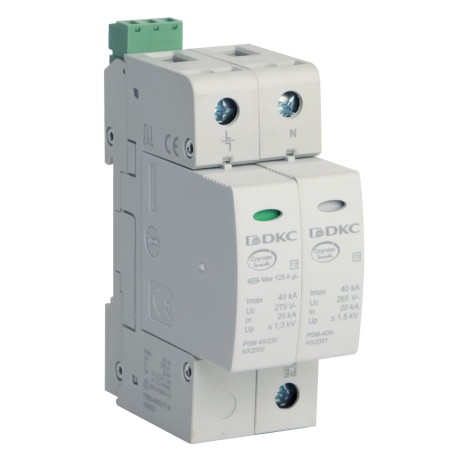 NX2022 | УЗИП, класс II, 2-полюсный, L-N-PE, 40кА, уд.контр.