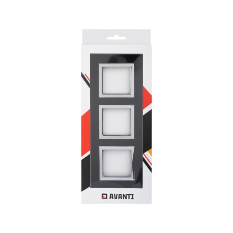 4402826 | Рамка из натурального стекла, "Avanti", черная, 6 модулей-4