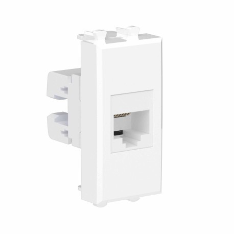 4400611 | Телефонная розетка RJ-12 без шторки модульная, "Avanti", "Белое облако", 1 модуль-1