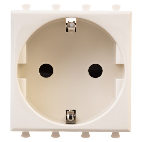 4405002 | Розетка модульная, 2P+E, с з/ш, "Avanti", "Ванильная дымка", 2 модуля