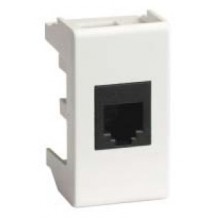 Компьютерная розетка RJ-45 кат.5E (экранированная), ''Viva'', 1 мод., белая