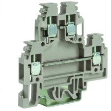 DAS.4/LI, 2х уровневый проходной зажим бежевый с лампой/LED