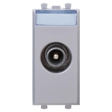 Розетка ТВ проходная Закаленная сталь Avanti, 1 мод