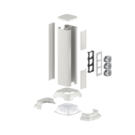 19551 | Алюминиевая колонна 0,5 м, цвет светло-серебристый металлик-2