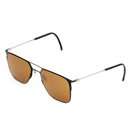 TCSHAM55010002 | Черные солнцезащитные очки из титана с коричневыми линзами. Модель 12