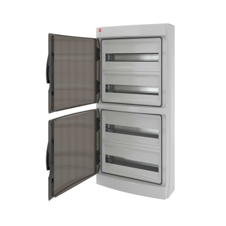 85672 | Щиток настенный с дверцей 72 мод., IP65, серый, 18x4-2