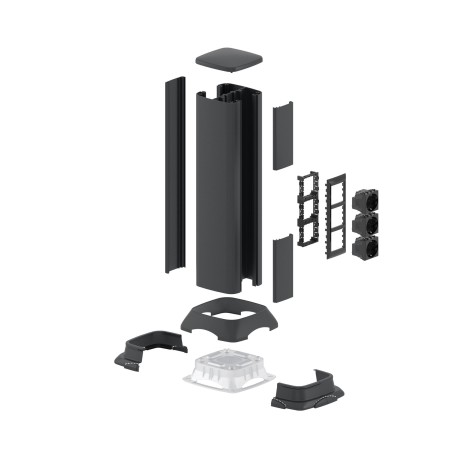 19553 | Миниколонна алюминиевая, 0.5м, цвет чёрный-2