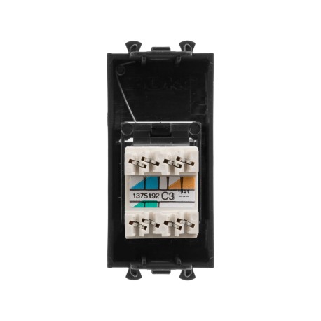 4412311 | Телефонная розетка RJ-12 модульная, Avanti, Черный матовый, 1 модуль-2