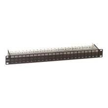Патч-панель наборная с шторками 19",1U, под 24 модуля Keystone, UTP/STP