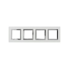 Рамка из алюминия, "Avanti", серая, 8 модулей