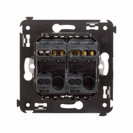 4402154 | Кнопка двухклавишная в стену, Avanti, Черный квадрат-2