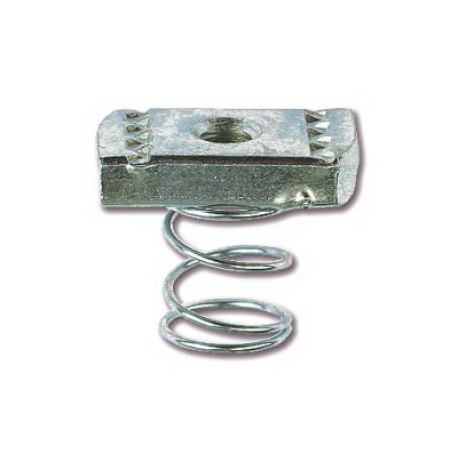 CM161000INOX316L | Гайка для подвешивания профиля с удлиненной пружиной, М10х40, нержавеющее (AISI 316L)