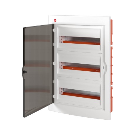 RB54B4TWD | Щиток встраиваемый с дверцей 54 мод.,IP41, белый, с клеммным блоком 63А-2