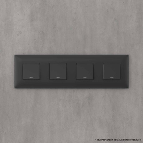 4412908 | Рамка Avanti, Черный матовый, 4 поста (8 мод.)-5