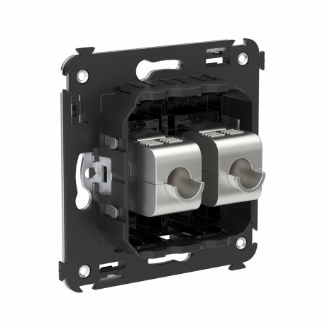 4402774 | Компьютерная розетка RJ-45 без шторки в стену, кат.6А двойная экранированная, "Avanti", "Черный квадрат"-2