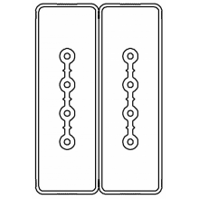 Секция прямая 1+1 точек отвода L=1000мм, Cu, 4P+4P, 25A