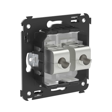 4400764 | Компьютерная розетка RJ-45 без шторки в стену, кат.5e двойная экранированная, "Avanti", "Белое облако"-2