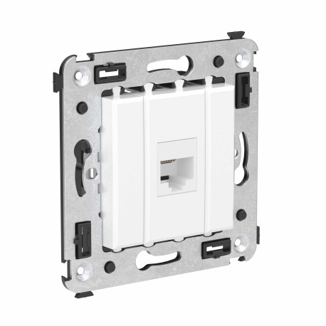 4400613 | Телефонная розетка RJ-12 без шторки в стену одинарная, "Avanti", "Белое облако"-1