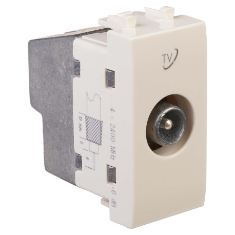 4405511 | Розетка TV проходная модульная, "Avanti", "Ванильная дымка", 1 модуль-1